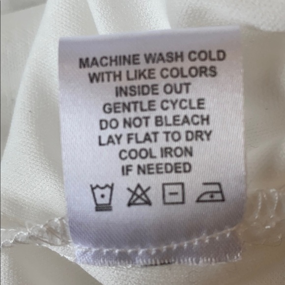 Tacera Sz M White Lacy Angled 3/4 Sleeved Dress - Picture 7 of 7